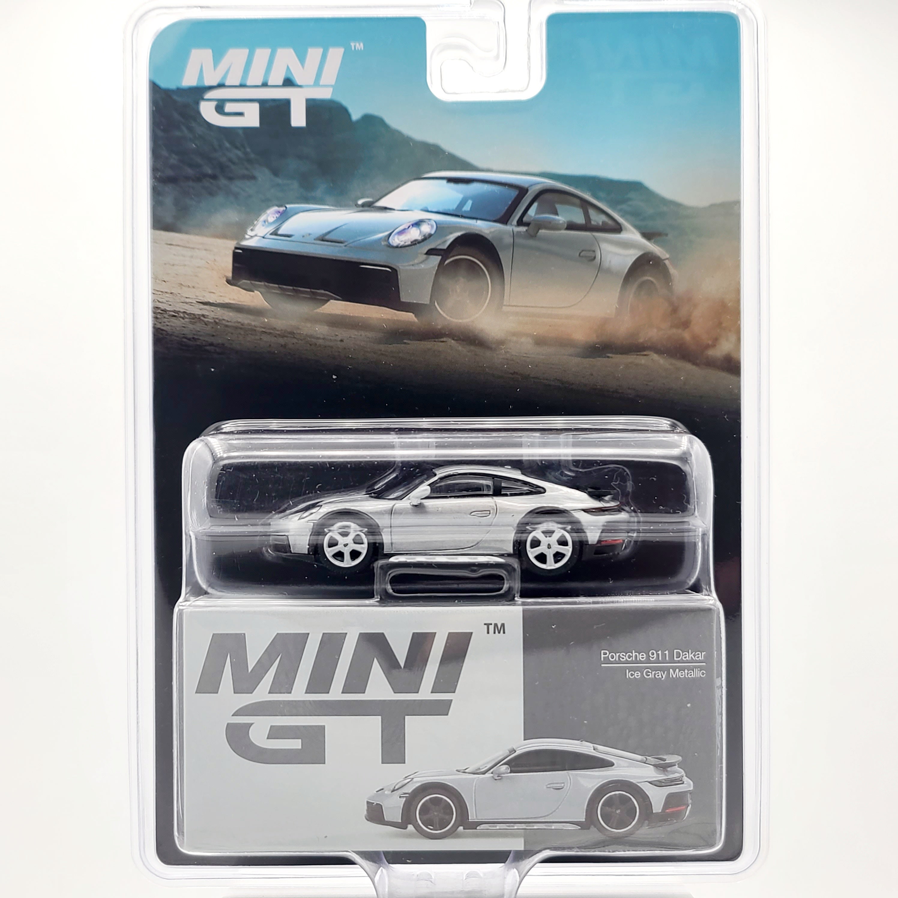 Mini GT - CHASE - Porsche 911 Dakar - 1:64, Ice Gray Metallic (2025 Limited Edition)
